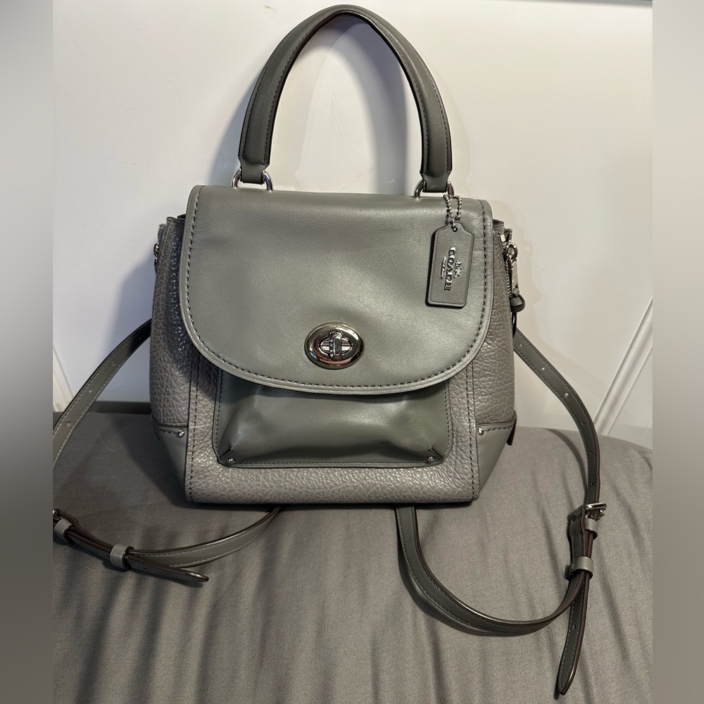 Coach Faye Convertible Backpack in dove gray